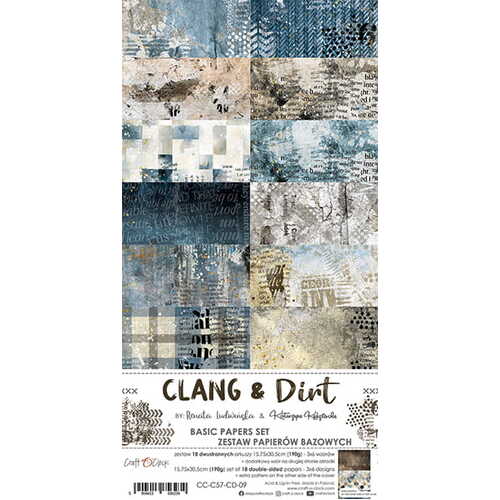 Craft O'Clock - Clang & Dirt -6x12 set of BASIC papers