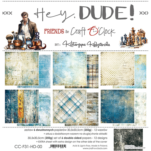 Craft O'Clock - Hey Dude - 12x12 Collection Pack