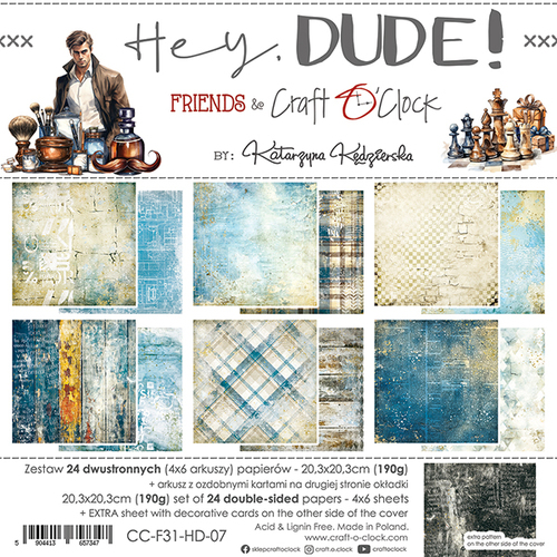 Craft O'Clock - Hey Dude - 8x8 Collection Pack