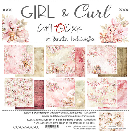 Craft O'Clock - Girl & Curl - 12x12 Collection Pack