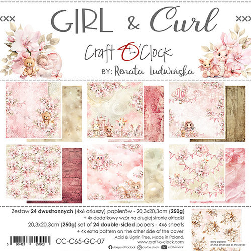 Craft O'Clock - Girl & Curl - 8x8 Collection Pack