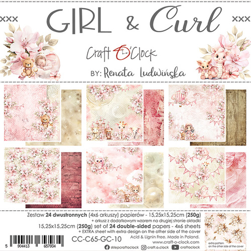 Craft O'Clock - Girl & Curl - 6x6 Collection Pack