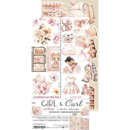 Craft O'Clock - Girl & Curl - Extras Set - Mix