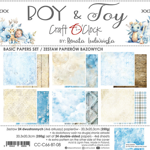 Craft O'Clock - Boy & Toy - 8x8 BASIC Collection Pack