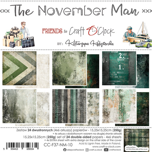 Craft O'Clock - The November Man - 6x6 Collection Pack