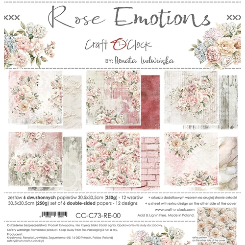 Craft O'Clock - Rose Emotion - 12x12 Collection Pack