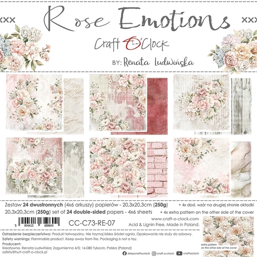 Craft O'Clock - Rose Emotion - 8x8 Collection Pack