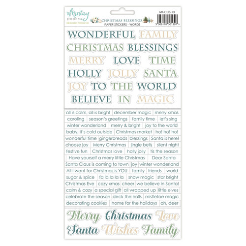 Mintay - Christmas Blessings - Stickers - Words