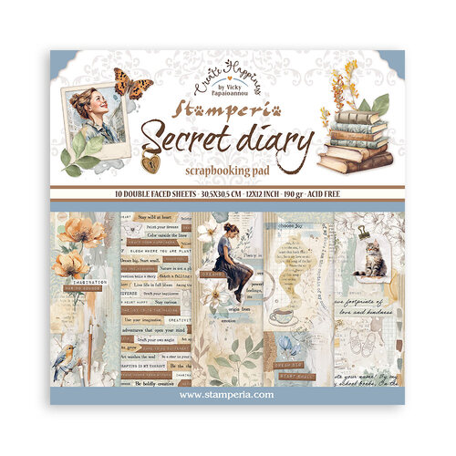 Stamperia - Secret Diary - 12x12 Paper Pad