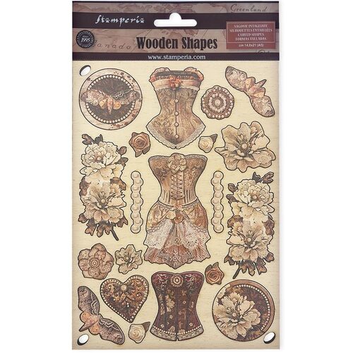 Stamperia - Old Lace - A5 Wooden Shapes