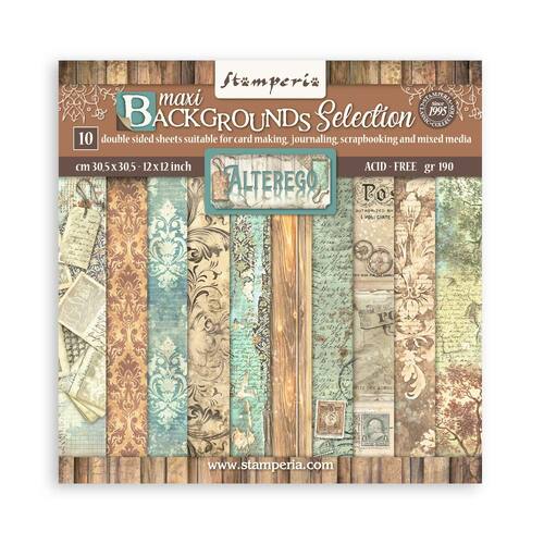 Stamperia - Alterego Backgrounds - 12x12 Paper Pad