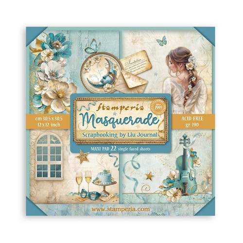 Stamperia - Masquerade Maxi - 12x12 Paper Pad