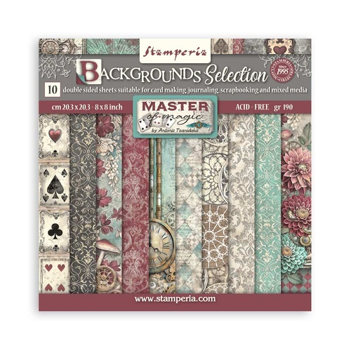 Stamperia - Master of Magic Backgrounds - 8x8 Paper Pad