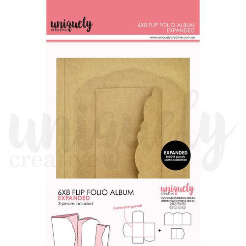 Uniquely Creative - 6" x 8" Flip Folio Album Expanded - Kraft