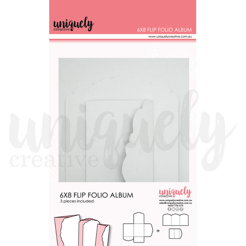 Uniquely Creative - 6" x 8" Flip Folio Album - White