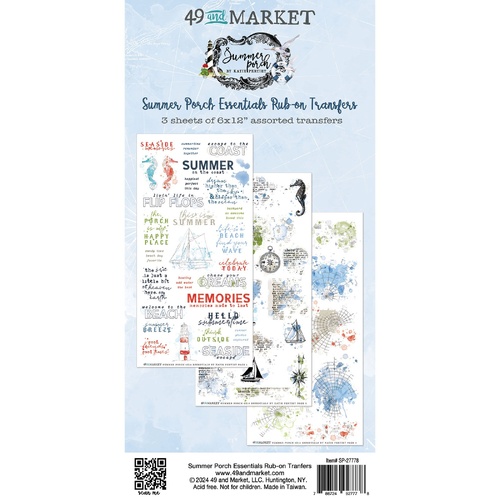 49 and Market - Summer Porch Essentials - Rub-Ons