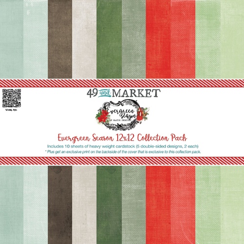 49 and Market - Evergreen Season Solids - 12x12 Collection Pack