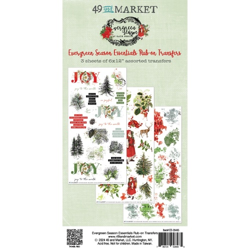 49 and Market - Evergreen Season Essentials - Rub-On Transfers