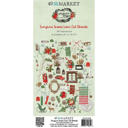 49 and Market - Evergreen Season - Laser Cut Elements