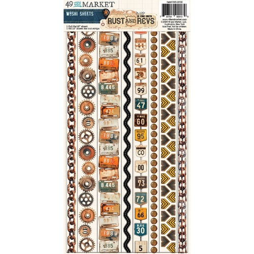 49 and Market - Rust and Revs Washi Tape Sheet Set