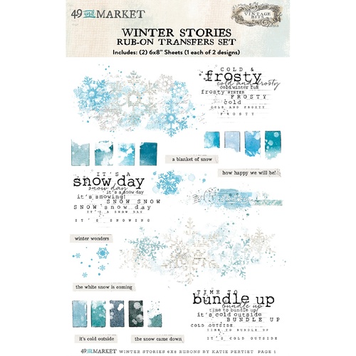 49 and Market - Winter Stories - Rub-On Transfer Set