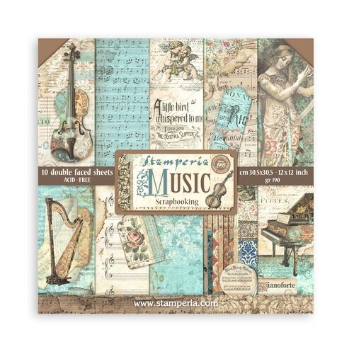 Stamperia - Music - 12x12 Paper Pad