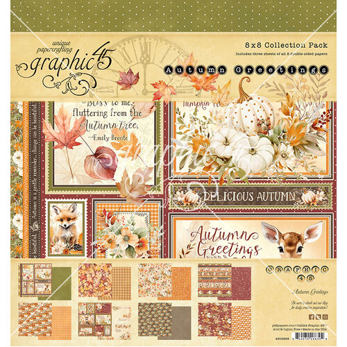 Graphic 45 - Autumn Greetings - 8x8 Collection Pack