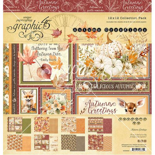 Graphic 45 - Autumn Greetings - 12x12 Collection Pack