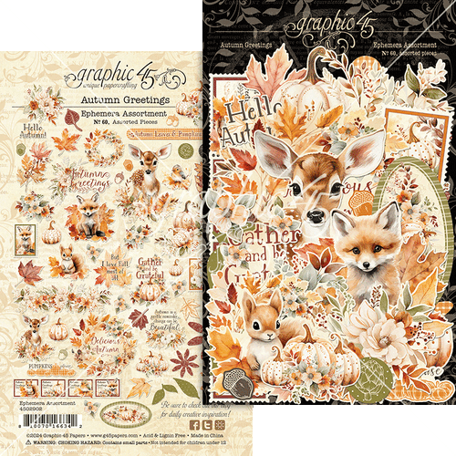 Graphic 45 - Autumn Greetings - Ephemera Assortment