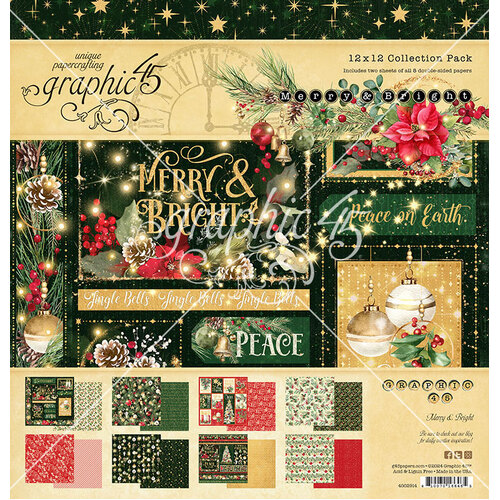 Graphic 45 - Merry & Bright - 12x12 Collection Pack