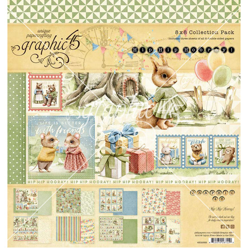 Graphic 45 - Hip Hip Hooray! - 8x8 Collection Pack