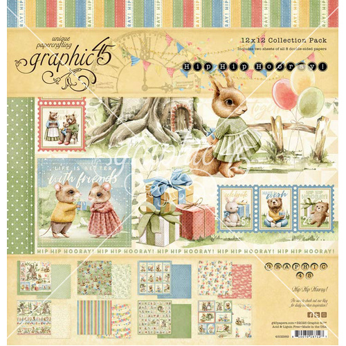 Graphic 45 - Hip Hip Hooray! - 12x12 Collection Pack