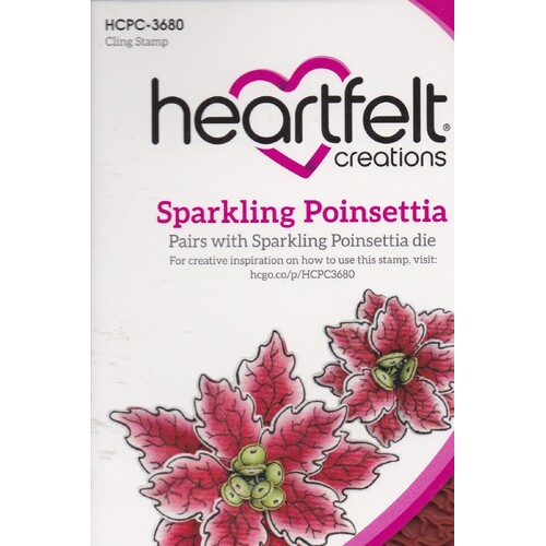 Heartfelt Creations - Sparkling Poinsettia Cling Stamp