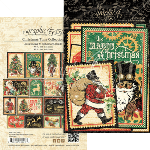 Graphic 45 - Christmas Time - Journaling & Ephemera Cards