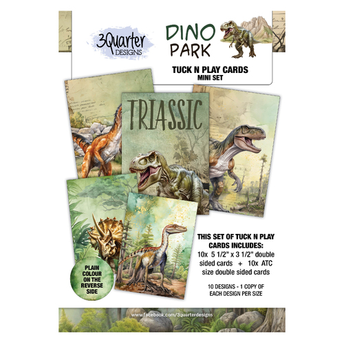 3Quarter Designs - Dino Park - Tuck n Play Cards